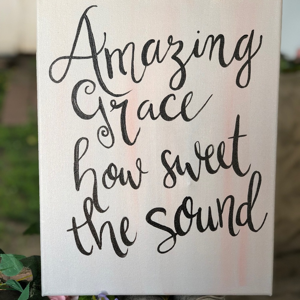 Beautiful words on canvas